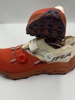 Altra Men’s Trail Running Shoes in Orange and Cream with BOA Closures